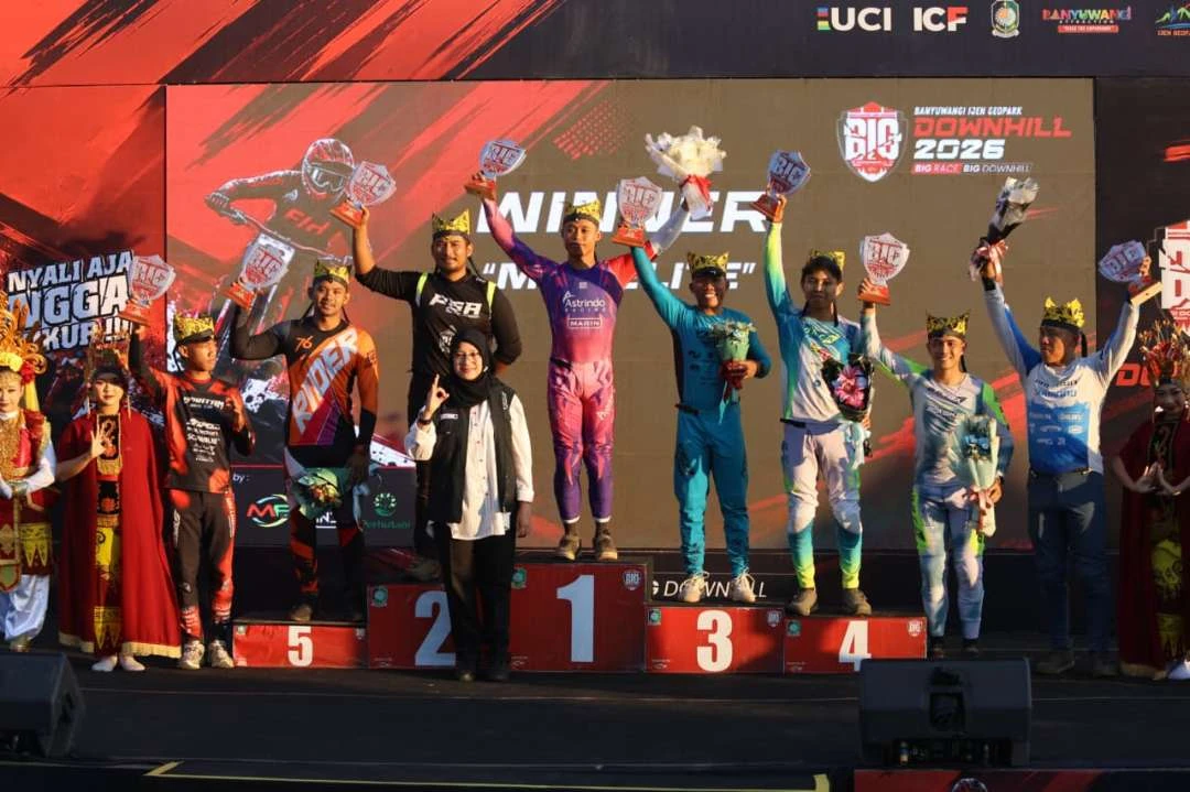 Ratusan Rider Berbagai Daerah Berlomba di Gantasan Bike Park dalam BIG Downhill 2026 Banyuwangi
