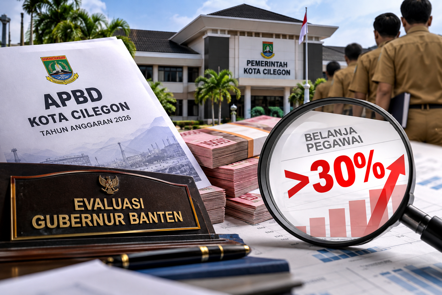 Evaluasi Gubernur Banten, Belanja Pegawai Pemkot Cilegon APBD-P 2026 Disorot