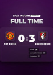 Hasil Liga Inggris: Bournemouth Permalukan Man United 3-0 di Old Trafford