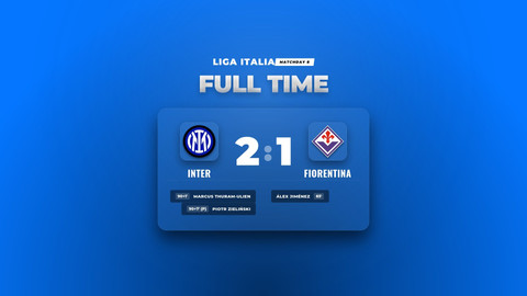 Hasil Liga Italia: Inter Milan Menang 2-1 atas Fiorentina di Giuseppe Meazza