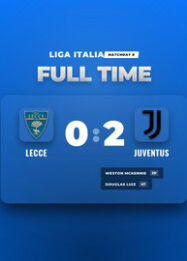 Hasil Liga Italia Juventus Menang 2-0 atas Lecce