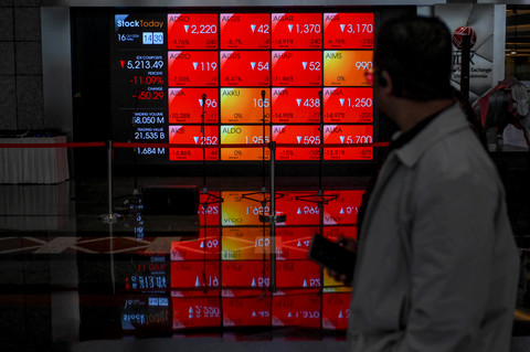 IHSG Sesi I Merosot 1 Persen ke Level 5.384