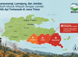 Jember, Lumajang dan Banyuwangi Jadi Wilayah dengan Hotspot Terbanyak di Jawa Timur