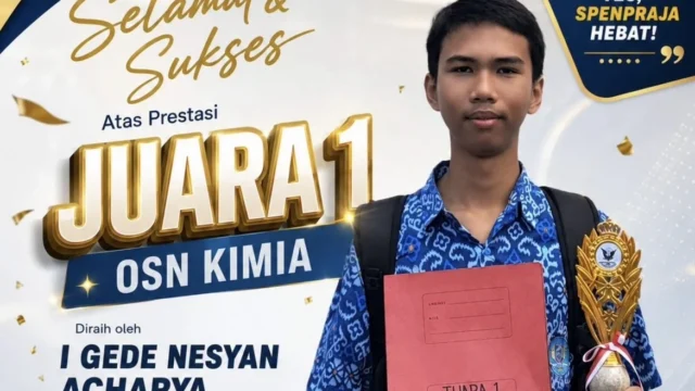 Spenpraja Raih Juara 1 OSN Kimia Tingkat SMP se-Bali dan Nusa