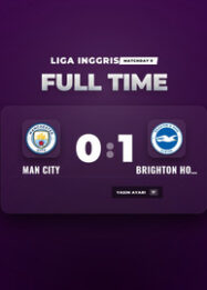 Hasil Liga Inggris: Brighton Hove Tundukkan Man City 1-0 di Etihad Stadium