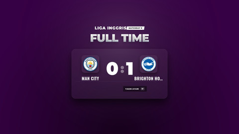 Hasil Liga Inggris: Brighton Hove Tundukkan Man City 1-0 di Etihad Stadium