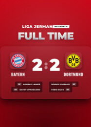 Hasil Liga Jerman Bayern dan Dortmund Berbagi Poin Imbang 2-2